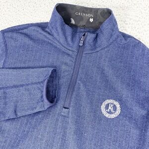 Greyson Pullover Mens Large Blue 1/4 Zip Golf Performance Stretch Pullover